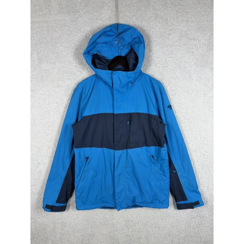 Mountain Hardwear Binx Ridge Quadfecta Jacket Mens Black Size M Hooded Blue